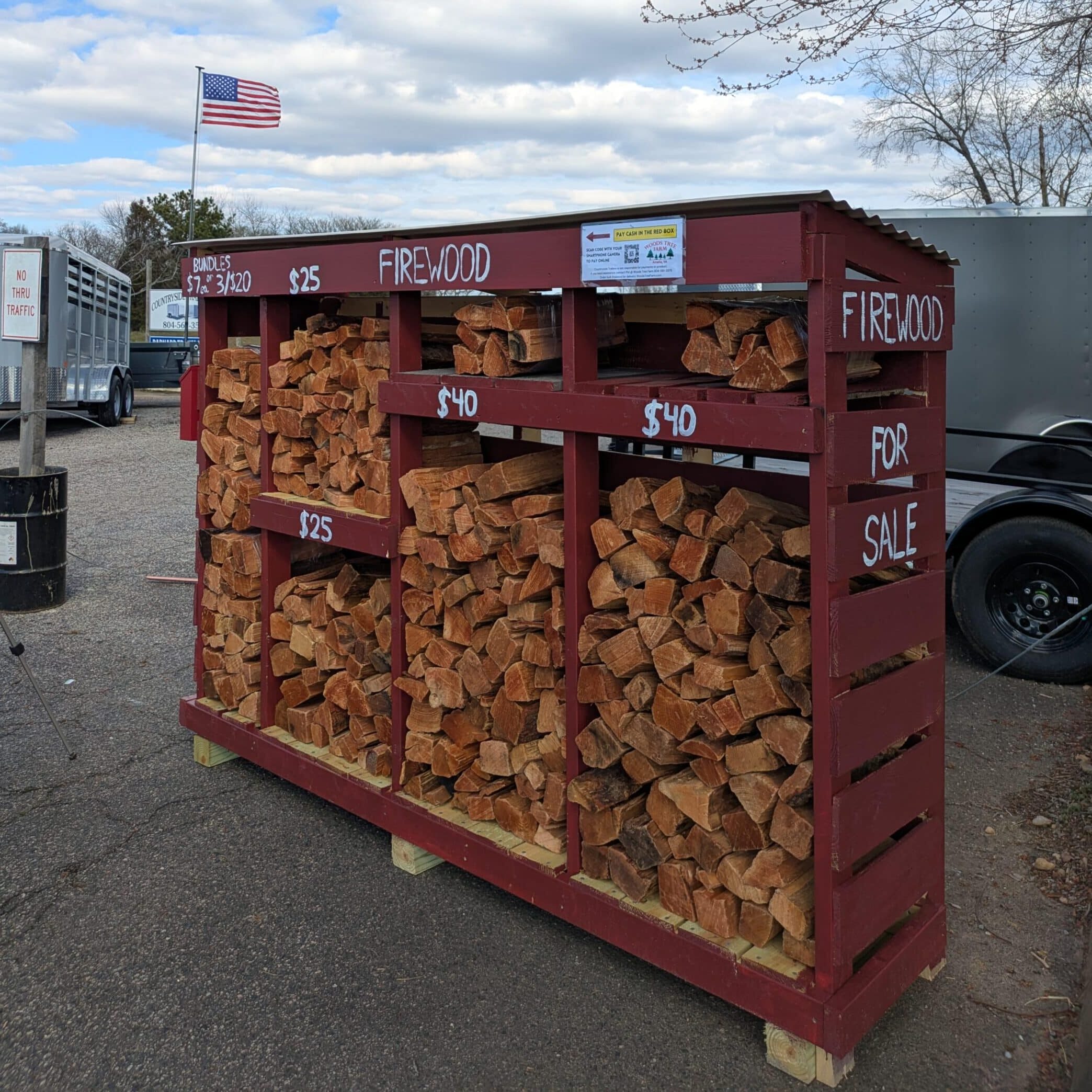firewood stand